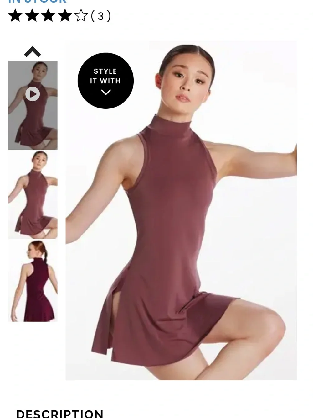 Weissman Black Mock- Neck Sleeveless Dance Over Dress AS.